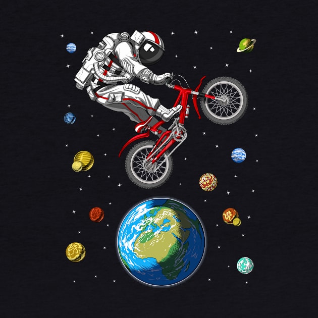 Astronaut Bicycle Jumping by underheaven